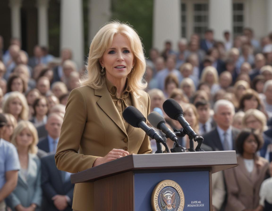 Dr. Jill Biden engaging with the public during a live interaction