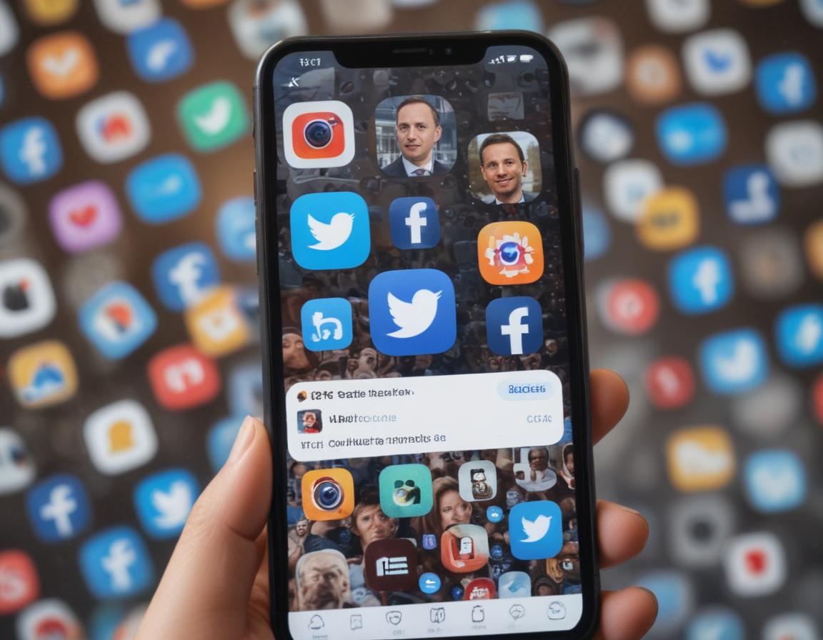 A conceptual image displaying misinformation and disinformation, with angry emojis on one side and fact-check alerts on the other