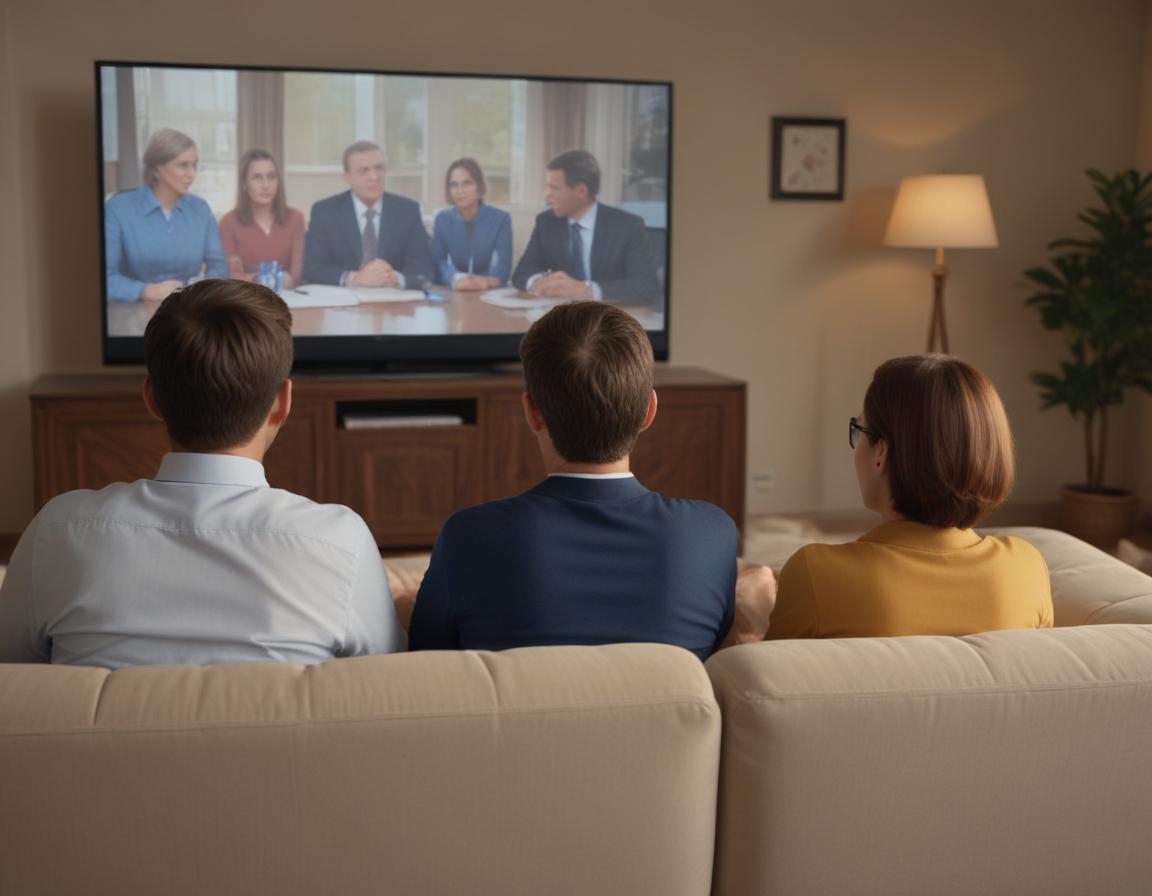 A person surrounded by conflicting news on multiple screens, illustrating the challenge of navigating information overload.
