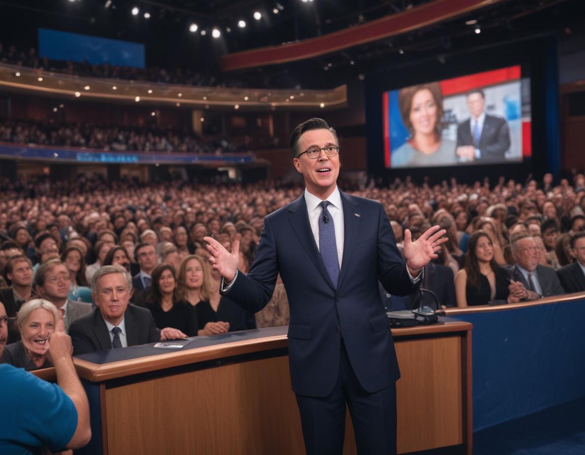 Washington D.C. backdrop with political satire focus
